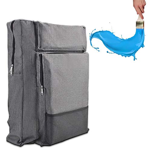 CONGRUI Rucksack mit Zeichenbrett-Tasche in Canvas-Tasche für Zeichenbrett, wasserdicht, 63 x 48 cm, Outdoor-Malerei (grau) von CONGRUI