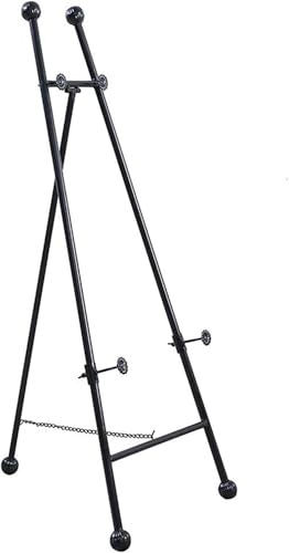 CONGRUI Schmiedeeiserner Präsentationsständer, Outdoor-Werbeaktivitäten, Retro-Staffelei, langlebig (Gold, 50 x 150 cm) von CONGRUI