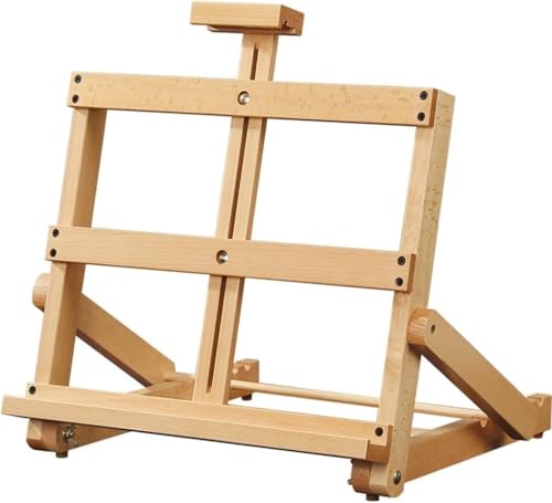 CONGRUI Schreibtisch-Staffelei für Kunststudenten, zusammenklappbar, tragbar, Anfänger, Malständer, 8 K, Zeichenbrett, Holz von CONGRUI
