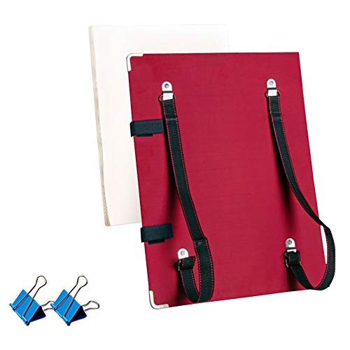 CONGRUI Sketchpad Skizzenpapier, faltbar, wasserdicht, Staffelei, tragbares Set, Anfänger, Zeichnen, Skizzenbrett (Rot, 4K) von CONGRUI