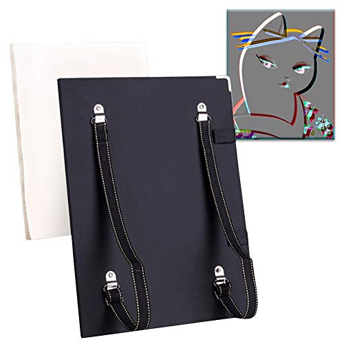 CONGRUI Skizzenbrett für Anfänger, für Kunststudenten, Skizzenpapier, wasserdicht, Staffelei, tragbarer Anzug (Schwarz, 4K) von CONGRUI