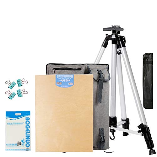 CONGRUI Skizzier- und Malerei-Staffelei, Ständer, Handschütteln, faltbar, Rucksack, Maltaschen, Skizzenblock (Silber) von CONGRUI