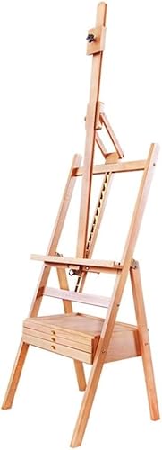 CONGRUI Staffelei, 150–190 cm, neigbar, Holzschublade, Aufbewahrung, Staffelei, geeignet für Kinder und Erwachsene (C) von CONGRUI