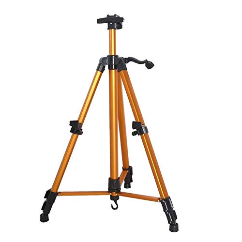 CONGRUI Staffelei, Metall, Staffelei, Skizzenrahmen, Dreieck, Zeichnen, multifunktional, hochwertige Malerei, einziehbar (orange) von CONGRUI