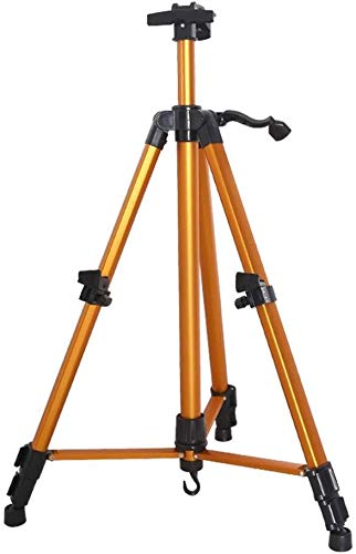CONGRUI Staffelei, Metall-Skizzenrahmen, Dreieck, Zeichnen, professionelle Präsentationsstaffelei, Platz beim Malen, elegante, vielseitige Tischpläne, ideal Pc+ABS (Orange) von CONGRUI
