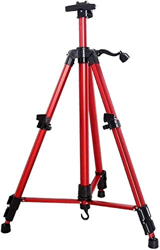 CONGRUI Staffelei, rote Aluminiumlegierung, leicht, Zeichenstativ, Malrahmen, Ständer, Material, faltbare Staffelei, Reisetasche von CONGRUI