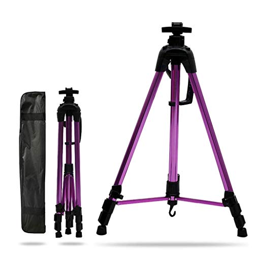CONGRUI Staffelei, tragbares Malregal, Aluminiumlegierung, professionelle Präsentationsstaffelei, elegant, vielseitig, ideale dreieckige Halterung, Violett von CONGRUI
