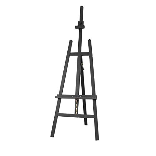 CONGRUI Staffelei, verstellbare Skizze, Aquarell, professionelle Ausstellung, Staffelei, Platz beim Malen, eleganter, vielseitiger Tisch, ideal für verschiedene Dinge, Kiefer, Ulme (schwarz) von CONGRUI