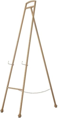 CONGRUI Staffelei, zusammenklappbare Staffelei, goldfarbener Eisen-Halter für Malerei, 145 cm hoch, tragbarer Präsentationsständer für Poster, Schilder und Kunst CONGRUI Staffelei, zusammenklappbare Staffelei, goldfarbener Eisen-Halter für Malerei, 145 cm hoch, tragbarer Präsentationsständer für Poster, Schilder und Kunst von CONGRUI