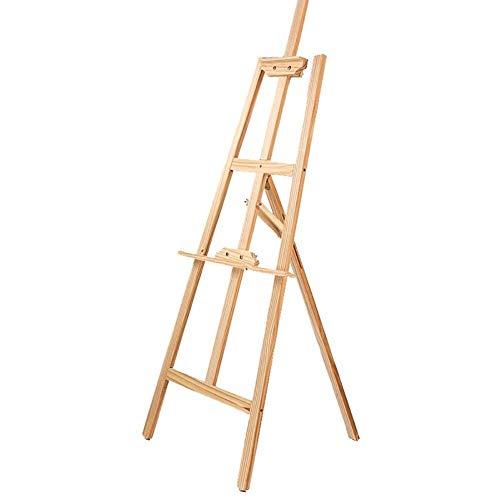 CONGRUI Staffelei-Halter, zusammenklappbar, multifunktionale Halterung, Kunst-Ausstellungsständer, Holz, hohe Qualität, Stativ, Staffelei, Malerei, Hochzeit, Höhe, verschiedene Böden (H175 cm) von CONGRUI