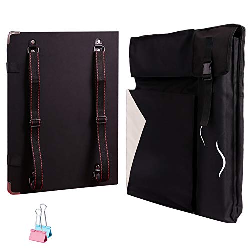 CONGRUI Staffelei-Set, Leinentasche, faltbar, winddicht, Zeichenbrett, Künstler, faltbare Aufbewahrungstasche für Kunstbedarf (Canvas-Tasche + Zeichenbrett) von CONGRUI