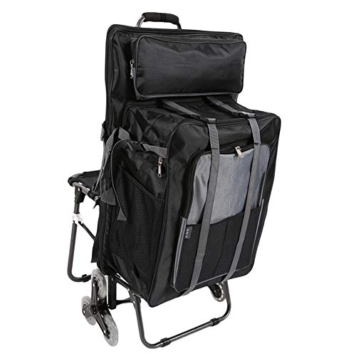 CONGRUI Staffelei Skizzenwagen 4k Leinwand Tasche Metall Trolley Wagen Zeichenbrett Paket Skizzenstuhl faltbar schwarz CONGRUI Staffelei Skizzenwagen 4k Leinwand Tasche Metall Trolley Wagen Zeichenbrett Paket Skizzenstuhl faltbar schwarz von CONGRUI