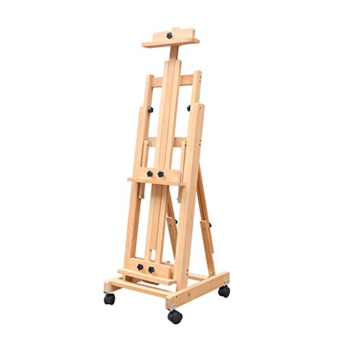 CONGRUI Staffelei aus Holz, mit Halterung, Skizzenstaffelei, Maler mit Pinsel, Bücherregal, Staffelei, Ständer, Bilderrahmen (Holzfarbe) von CONGRUI
