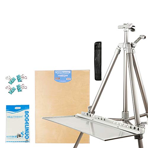 CONGRUI Staffelei für Kunstberuf, Staffelei, Ständer, Display, Zeichenbrett, Künstlertablett, Aluminiumlegierung (grau) von CONGRUI