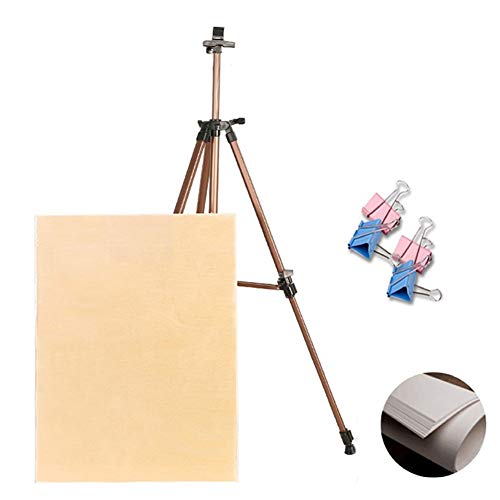 CONGRUI Staffelei für Kunstberuf, Staffelei für Display, Zeichenbrett, Künstler, Aluminiumlegierung (braun) von CONGRUI