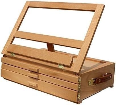 CONGRUI Staffelei für Malerei, Skizzieren, Laptop, Schublade, Schreibtischbox, Staffelei, Künstlerbedarf, Holzstaffelei CONGRUI Staffelei für Malerei, Skizzieren, Laptop, Schublade, Schreibtischbox, Staffelei, Künstlerbedarf, Holzstaffelei von CONGRUI