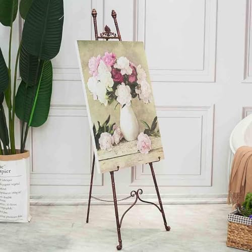 CONGRUI Staffeleien, zusammenklappbar, für Hochzeiten, Erwachsene, Schmiedeeisen, Posterständer, Bodenständer, 3 kg CONGRUI Staffeleien, zusammenklappbar, für Hochzeiten, Erwachsene, Schmiedeeisen, Posterständer, Bodenständer, 3 kg von CONGRUI