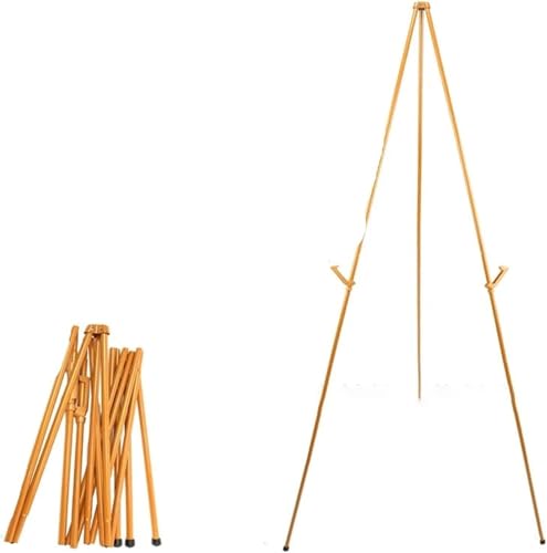 CONGRUI Stativ, Staffelei, Ständer, Kunstrahmen, einfach zusammenklappbar, Holzbrett, Poster (goldfarben) von CONGRUI