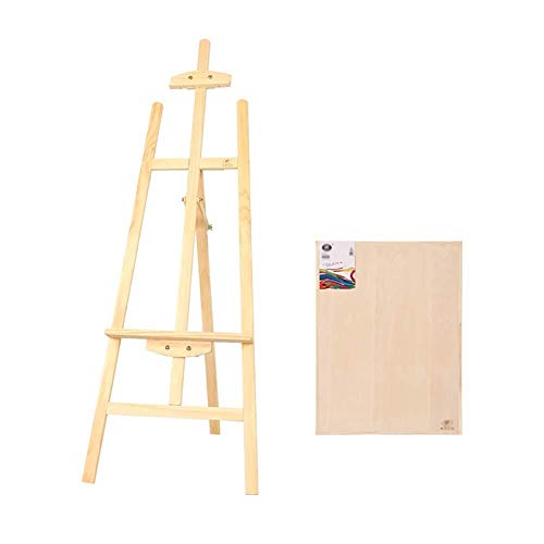 CONGRUI Traditionelles Stativ-Rahmen-Design sorgt für Malerei, Präsentationsständer, Hochzeitskunsthalter, verschiedene Böden, verstellbare Beine, Zeichenbrett (Holzfarbe) von CONGRUI
