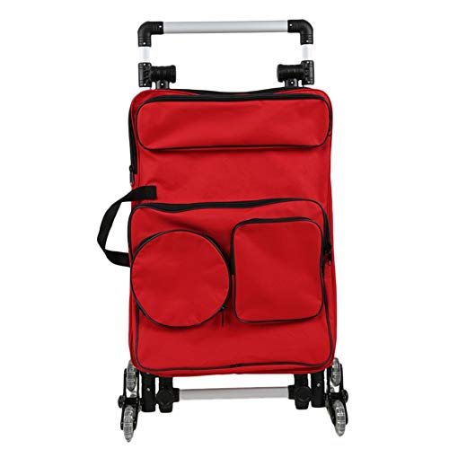 CONGRUI Tragbarer faltbarer Kunstwagen, Skizzenblock, Staffelei, Skizzen-Set, Paket, faltbarer Werkzeugwagen, 45 x 100 x 135 cm (rot) von CONGRUI