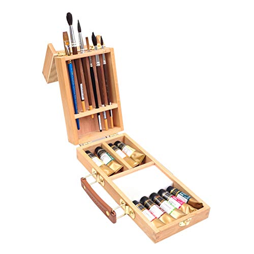 CONGRUI Werkzeugkasten aus Holz, zum Aufklappen, für Künstler, Pinsel, tragbar, Skizzenstaffelei, Malkasten, Kunstbedarf CONGRUI Werkzeugkasten aus Holz, zum Aufklappen, für Künstler, Pinsel, tragbar, Skizzenstaffelei, Malkasten, Kunstbedarf von CONGRUI