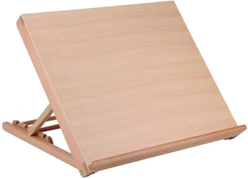 CONGRUI Zeichenbrett aus Holz, A3, verstellbar, Desktop-Zeichenbrett, Staffelei, kann angehoben und gesenkt werden von CONGRUI