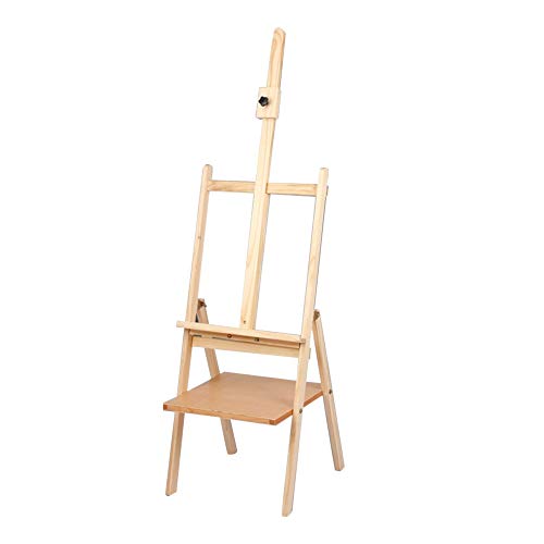 CONGRUI Zeichenbrett aus Holz, mit Halterung, tragbar, zusammenklappbar, Skizzenschublade, Ölgemälde (A, Staffelei) von CONGRUI