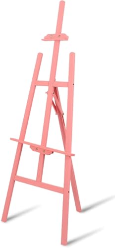 CONGRUI Zeichenbretthalter, tragbare Kunststaffelei, A-Rahmen, Holz-Staffelei, verstellbar, zusammenklappbar, zum Malen, Skizzieren und Präsentieren (E) von CONGRUI
