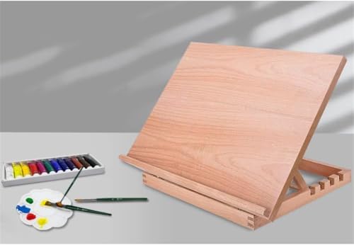 CONGRUI Zeichentisch aus Holz, A3, tragbar, Skizzieren, Bücherregal, Ständer, Tischplatte, Aquarell, Ölständer, Kunstbedarf zum Malen CONGRUI Zeichentisch aus Holz, A3, tragbar, Skizzieren, Bücherregal, Ständer, Tischplatte, Aquarell, Ölständer, Kunstbedarf zum Malen von CONGRUI