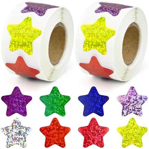 CONJURAIDE 1000 Stück Sticker Sterne, 2.5cm Sterne Sticker Glitzer Stern Aufkleber Bunt Sternaufkleber Selbstklebend Glitzersterne Star Stickers für DIY Scrapbooking Dekoration CONJURAIDE 1000 Stück Sticker Sterne, 2.5cm Sterne Sticker Glitzer Stern Aufkleber Bunt Sternaufkleber Selbstklebend Glitzersterne Star Stickers für DIY Scrapbooking Dekoration von CONJURAIDE