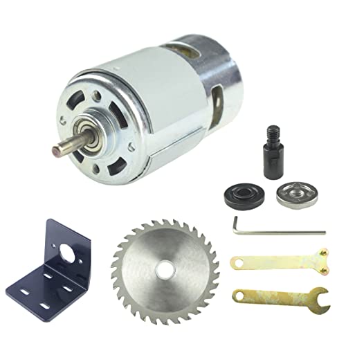 CONQUERALL 775 Motor DC 12V 6000 RPM / 24V 12000RPM Hochleistungsmotor mit großem Drehmoment, Sägeblatt, M10-5 Pleuelsatz und Halterung von CONQUERALL