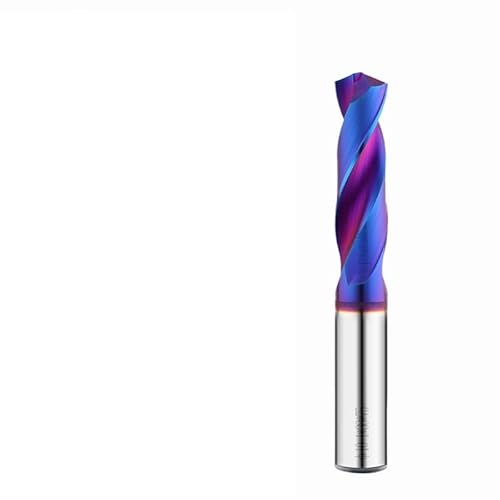 Hartmetall-Spiralbohrer, 5,0–10,9 mm Durchmesser, HRC65, Wolfram-Allgemeiner Stub und gerader Griff for CNC-Bohren von Metall-Stahl-Löchern (Color : HRC65, Size : 10.5mm) von CONROS