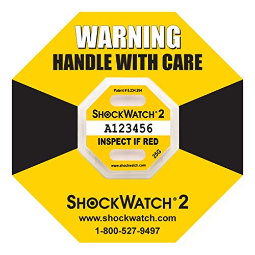 Aufprallindikatoren Shockwatch 2 · 25G (Yellow) - 10 Stück Packen. von CONSERVATIS