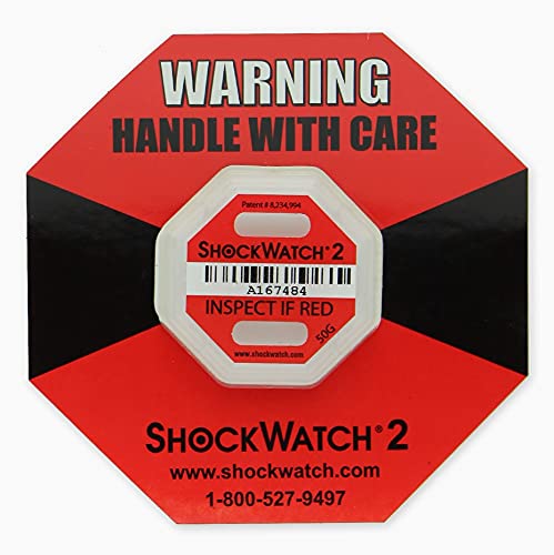Aufprallindikatoren Shockwatch 2 · 50G (Red) - 10 Stück Packen von CONSERVATIS