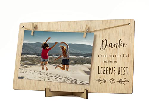 CONTRAXT Bilderrahmen mit Klammern und Leine. Fotoleine polaroid bilder rahmen detail beste freund geschenk Überraschung fotorahmen holz bildrahmen aufhängen ideen (Danke DE) von CONTRAXT