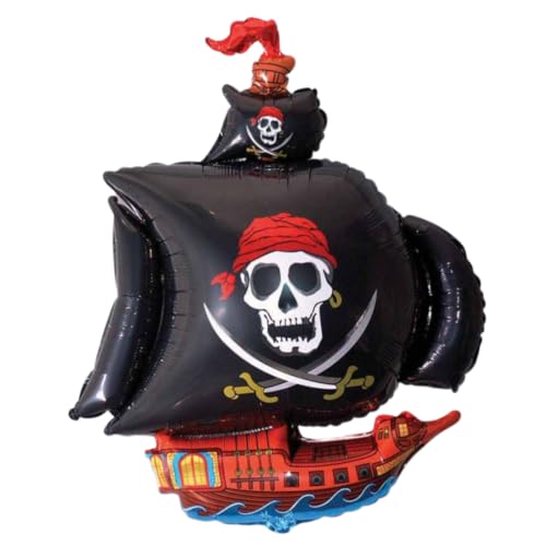 CONVER PARTY, Ballons, Piratenschiff-Ballon, Geburtstagsballons für Mottopartys, Piratenparty, Strand und jede Feier, geeignet für Helium und Luft, 103 x 78 cm, 1 Ballon CONVER PARTY, Ballons, Piratenschiff-Ballon, Geburtstagsballons für Mottopartys, Piratenparty, Strand und jede Feier, geeignet für Helium und Luft, 103 x 78 cm, 1 Ballon von CONVER PARTY