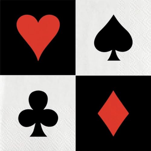 CONVER PARTY, Casino, Papierservietten, Partyartikel, Partys, Feiern und Kindergeburtstage, 20 Stück, 33 cm CONVER PARTY, Casino, Papierservietten, Partyartikel, Partys, Feiern und Kindergeburtstage, 20 Stück, 33 cm von CONVER PARTY