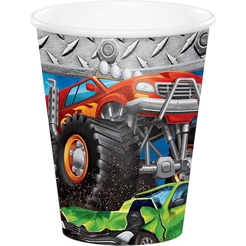 CONVER PARTY, Monster Truck, Becher für Kinderpartys, Dekoration für Kindergeburtstage, Partyartikel und Feiern, 8 Stück, 250 ml CONVER PARTY, Monster Truck, Becher für Kinderpartys, Dekoration für Kindergeburtstage, Partyartikel und Feiern, 8 Stück, 250 ml von CONVER PARTY