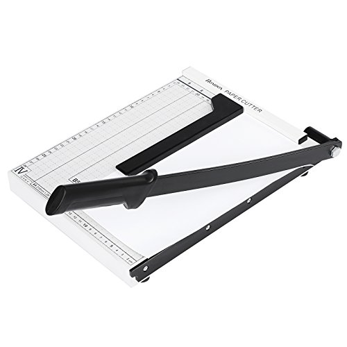 COOCHEER Papierschneider, A4 Profi Hebelschneider Fotoschneider aus Metall Schneidegerät für Schule & Büro, Schnittlänge 47cm von COOCHEER