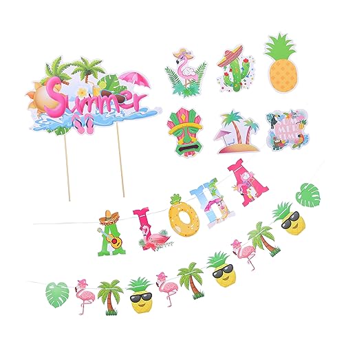 COOLHIYA 1 Satz Hawaii Party Dekoration Aloha Banner Kuchen Topper für Unvergessliche Feiern Praktische Premium Party Supplies für Hochzeiten und Geburtstagsfeiern COOLHIYA 1 Satz Hawaii Party Dekoration Aloha Banner Kuchen Topper für Unvergessliche Feiern Praktische Premium Party Supplies für Hochzeiten und Geburtstagsfeiern von COOLHIYA