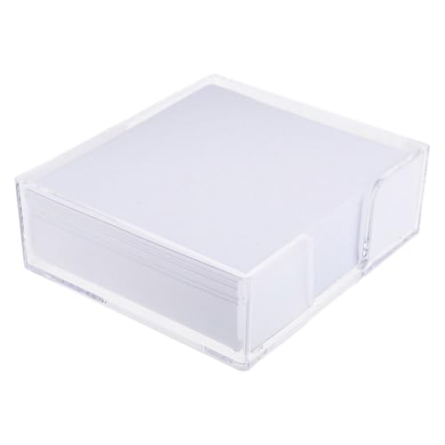 COOLHIYA 1 Set weißer, leerer Notizwürfel, Büropapier-Notizblätter, nicht klebende Würfel für das Home Office, zum Aufnehmen von Notizen und Erinnerungen, Schreibbedarf von COOLHIYA