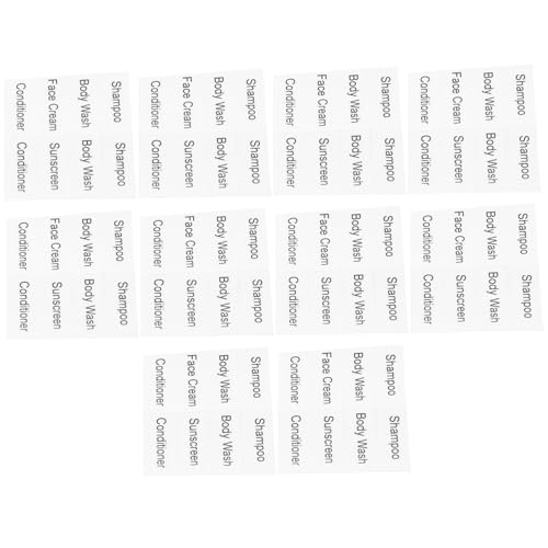 COOLHIYA 10 Blatt Transparente Kosmetiketiketten für Reise und Nachfüllflaschen Wasserfeste Aufkleber zur Praktischen Beschriftung und Organisation von Shampoo Pflegeprodukten von COOLHIYA