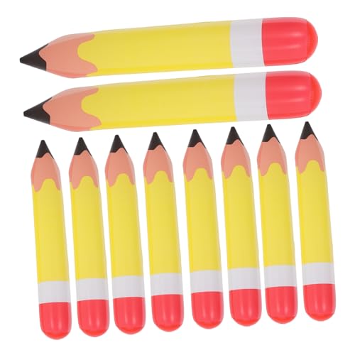 COOLHIYA 10 Stück Teiliges Aufblasbares Jumbo Bleistift aus PVC Große Gelbe Party Dekoration Langlebiger Reißfester Geburtstags und Halloween Luftballon für Innen und Außendeko COOLHIYA 10 Stück Teiliges Aufblasbares Jumbo Bleistift aus PVC Große Gelbe Party Dekoration Langlebiger Reißfester Geburtstags und Halloween Luftballon für Innen und Außendeko von COOLHIYA