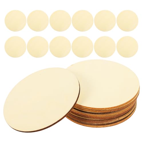 COOLHIYA 100 Stück Holzkreise zum Basteln, unvollendete leere Holzscheiben, Holzausschnitte für Heimwerker, Türhänger, Schilder, Holzgravur, Malerei, COOLHIYA 100 Stück Holzkreise zum Basteln, unvollendete leere Holzscheiben, Holzausschnitte für Heimwerker, Türhänger, Schilder, Holzgravur, Malerei, von COOLHIYA