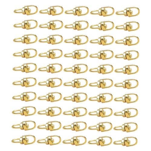 COOLHIYA 100 Stück Schwenkverschluss Clips Schnapphaken für Taschen und Lederhandwerk für DIY Projekte und Zubehör Robust und Langlebig von COOLHIYA
