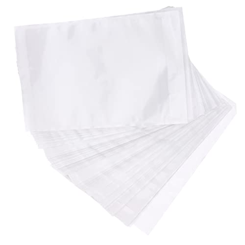 COOLHIYA 100 Stück Selbstklebende Versandtaschen Transparente Etikettenhüllen für Packlisten Geeignet für Karton und für Kleine Unternehmen von COOLHIYA