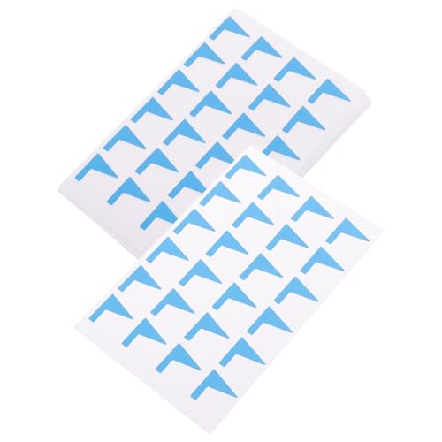 COOLHIYA 12 Blatt Selbstklebende Flaggen Form Aufkleber Ablösbare Kartenetiketten Praktische Planungssticker für Büro und Haushalt Wiederverwendbar Klebereste Blau von COOLHIYA