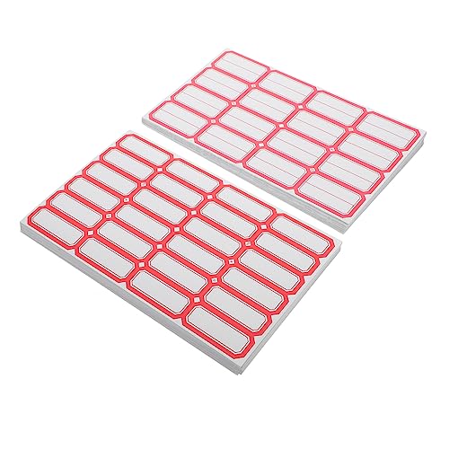 COOLHIYA 136 Blatt Selbstklebende Handbeschriftungsetiketten Farben Rot Rot für Bürobedarf Vielseitige Preisetiketten für Täglichen Gebrauch von COOLHIYA