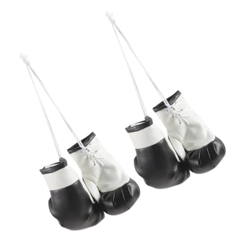 COOLHIYA 2 Paare Mini Boxhandschuhe Anhänger Leicht Schlüsselanhänger Dekoration für Taschen Auto Deko Stabile Verarbeitung Dreidimensional Modisch und Auffällig von COOLHIYA