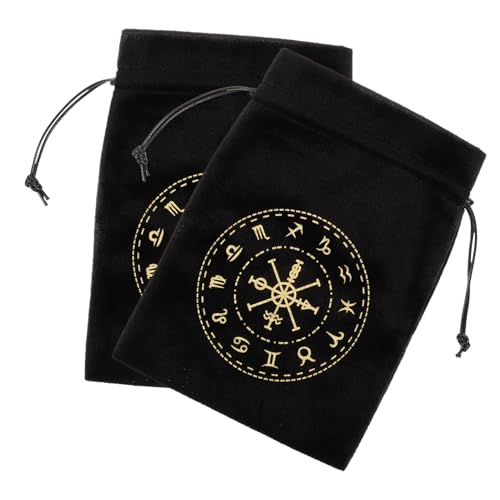 COOLHIYA 2 Stück Tarot Karten Aufbewahrungsbeutel Kordelzugbeutel für Tarotkarten und Schmuck Strapazierfähig Vielseitig Einsetzbar für Wahrsagerinnen und Reisen Schwarzes Design COOLHIYA 2 Stück Tarot Karten Aufbewahrungsbeutel Kordelzugbeutel für Tarotkarten und Schmuck Strapazierfähig Vielseitig Einsetzbar für Wahrsagerinnen und Reisen Schwarzes Design von COOLHIYA